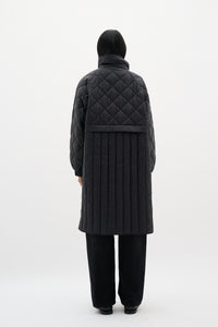 InWear Karmel Ultimate Quilted Black Longline Coat, 30110660