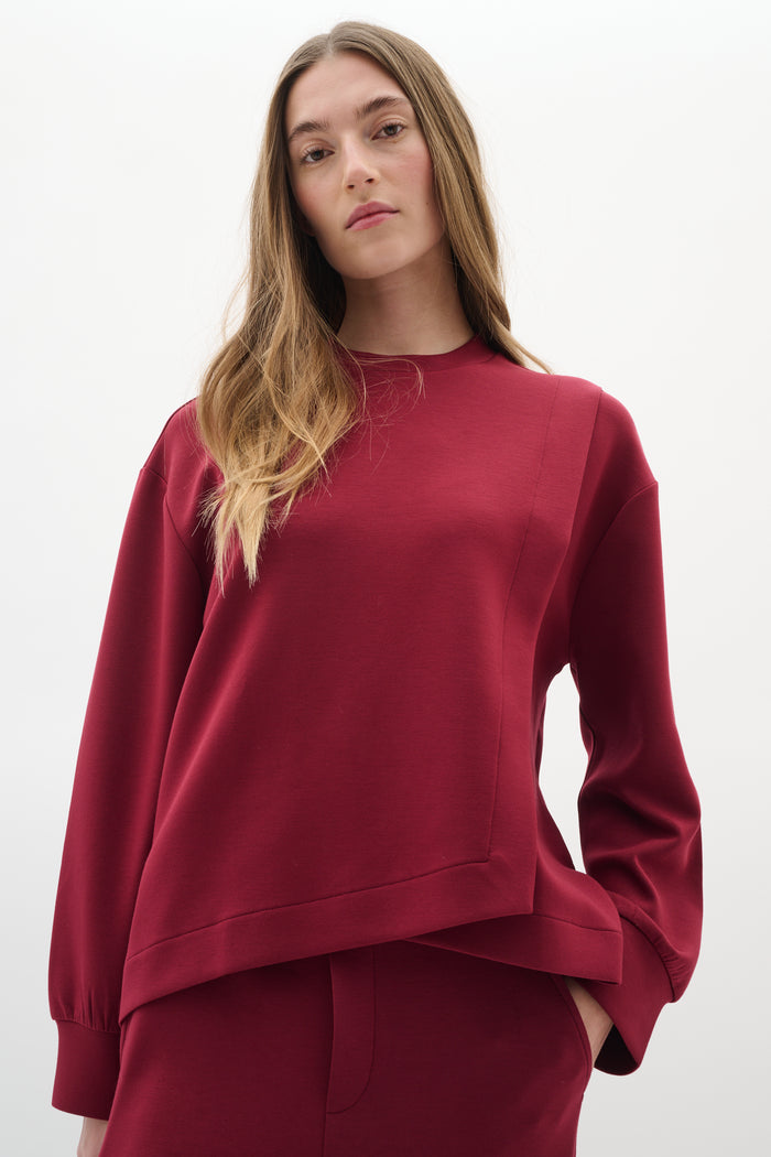 InWear Gida Vincent Cabernet Layered Modal Sweatshirt, 30110946