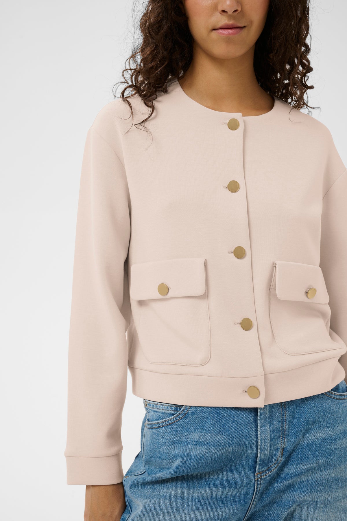 InWear Gida Vincent Haze Beige Modal Cardigan Jacket