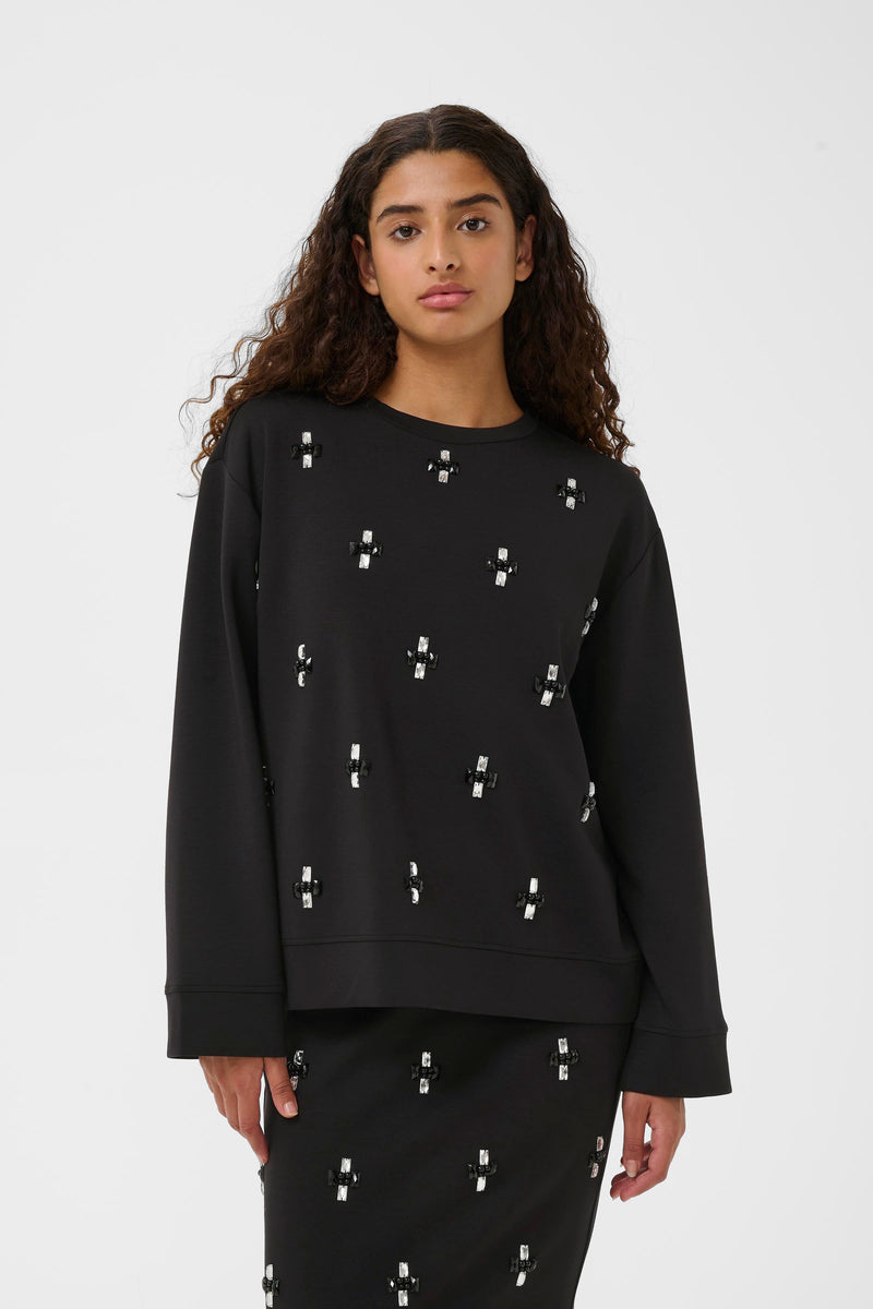 InWear Kincent Black Modal Deco Sweatshirt