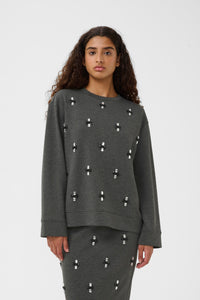 InWear Kincent Grey Melange Modal Deco Sweatshirt