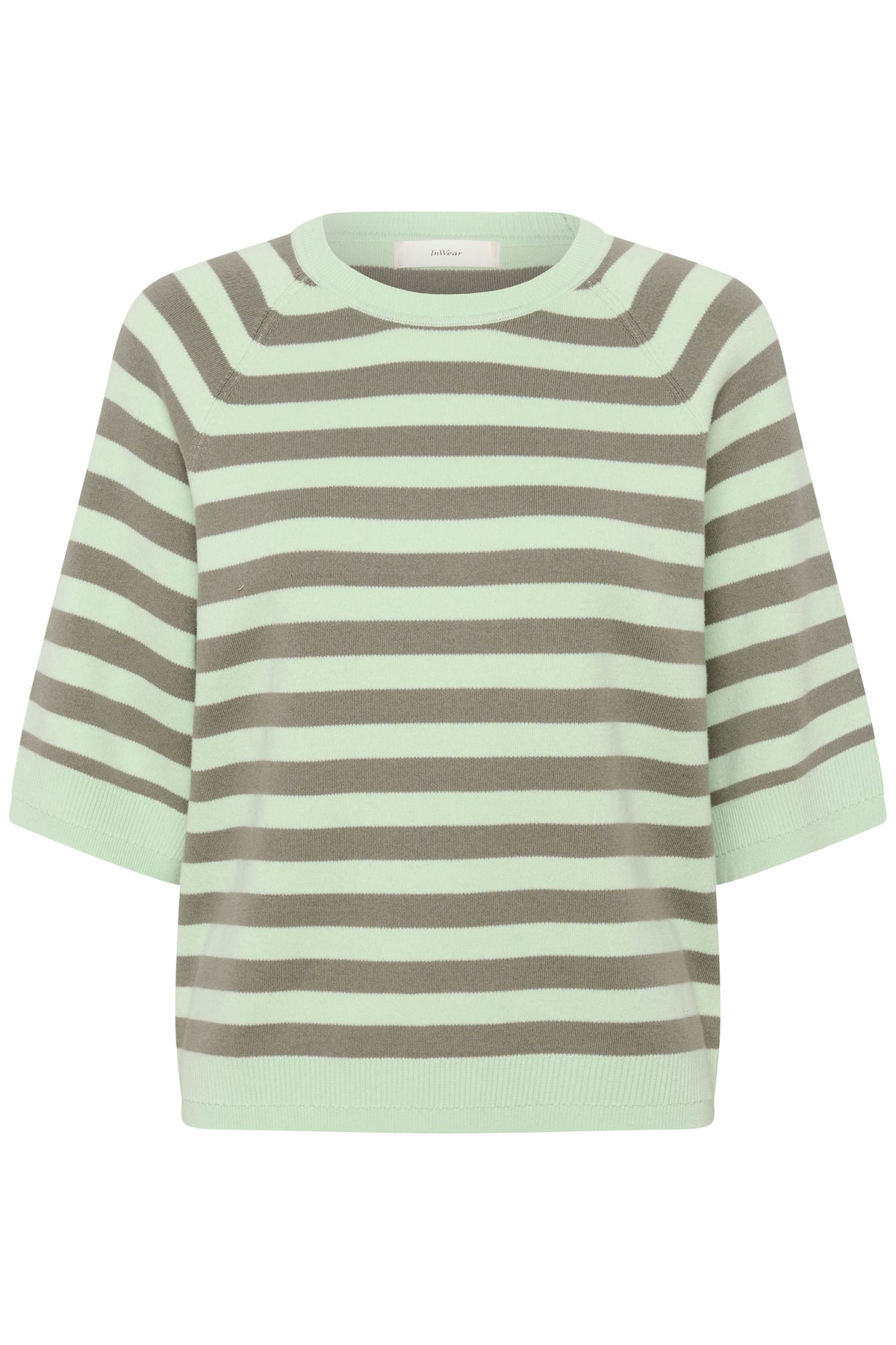InWear MadieIW Mulled Basil Stripe Knitted T-Shirt Pullover, 30112398