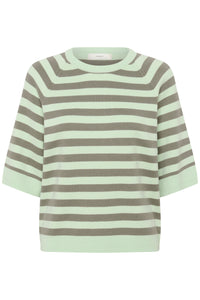 InWear MadieIW Mulled Basil Stripe Knitted T-Shirt Pullover, 30112398