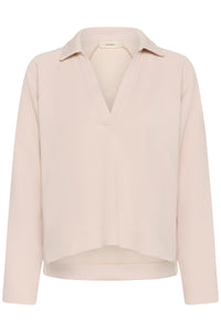 InWear SimiIW Vincent Haze Beige Polo Blouse, 30112431