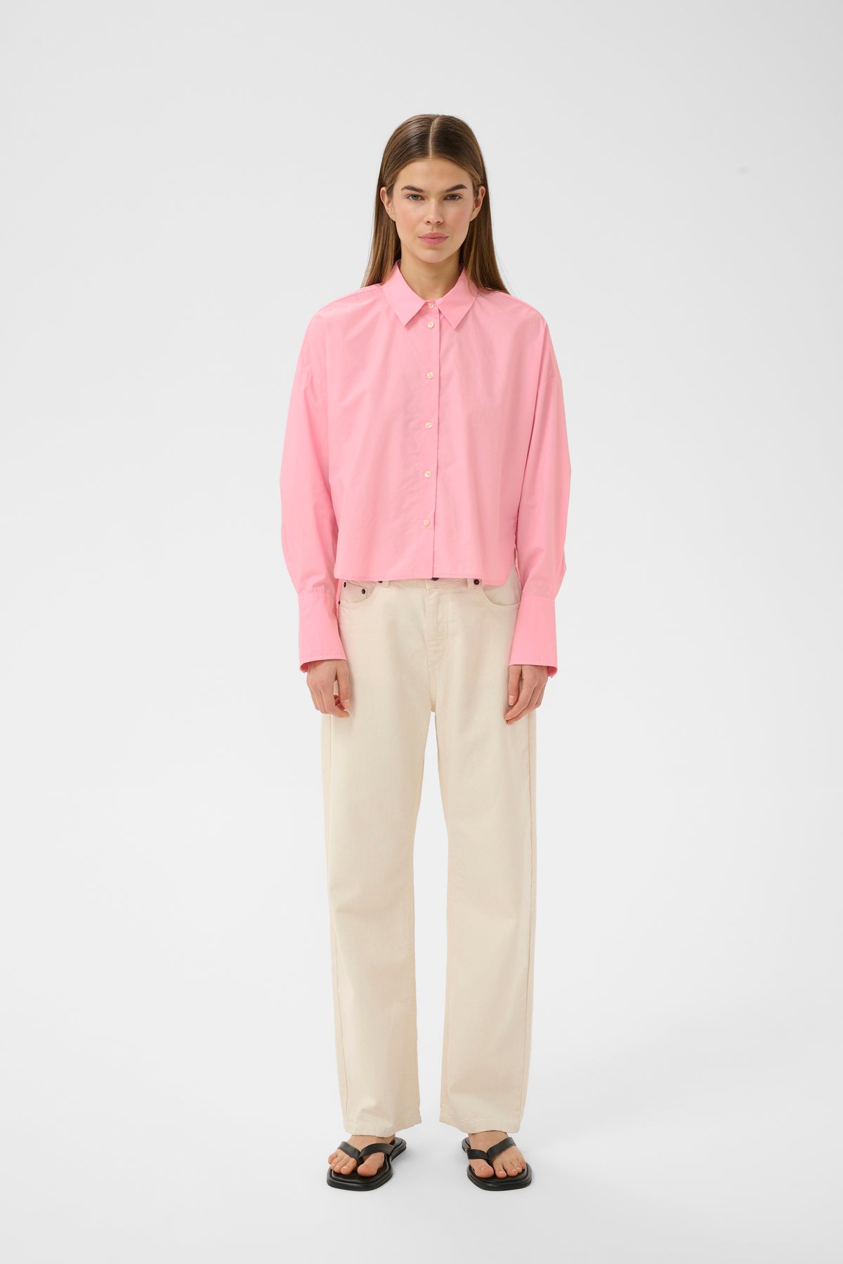 InWear LeloIW Neola Candy Pink Relaxed Fit Dipped Hem Shirt, 30112454