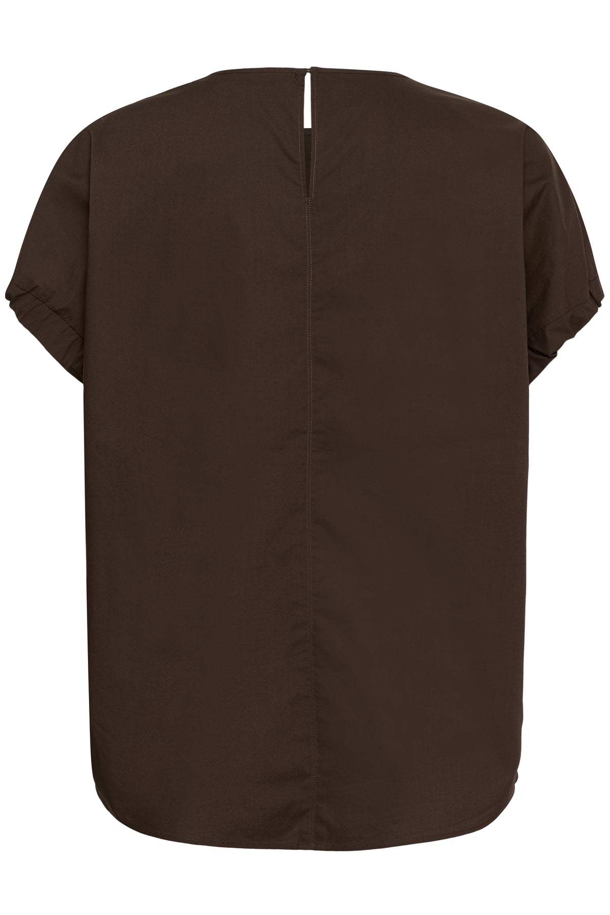 InWear Raven Coffee Bean Boxy Top with Dipped Hem, 30112500