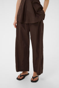 InWear Raven Coffee Bean Poplin Barrel Leg Trousers, 30112504