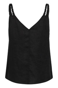 InWear ElinorIW Black V-Neck Linen Blouse, 30112539