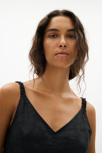 InWear ElinorIW Black V-Neck Linen Blouse, 30112539