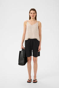 InWear ElinorIW Black Linen Shorts, 30112545