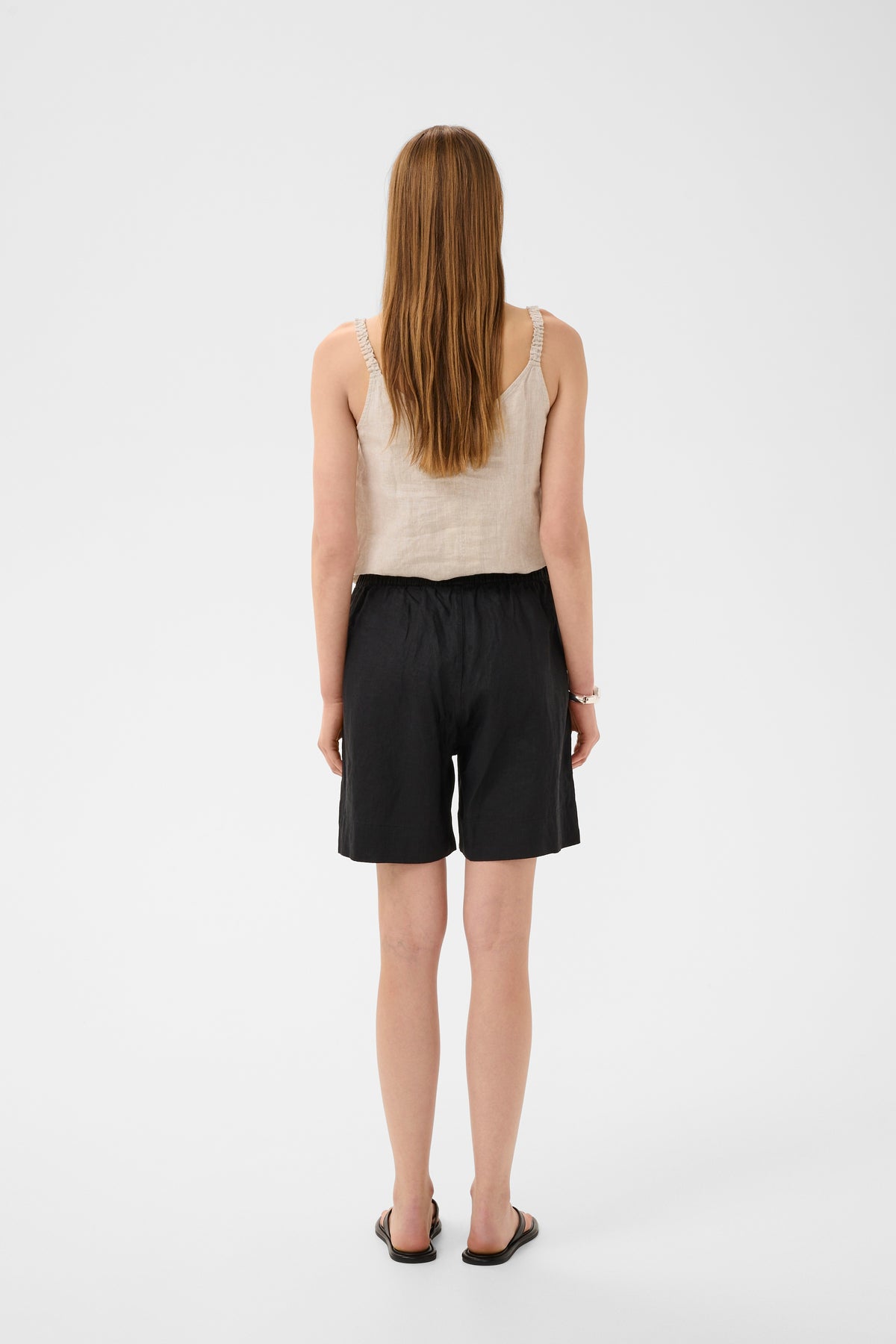 InWear ElinorIW Black Linen Shorts, 30112545