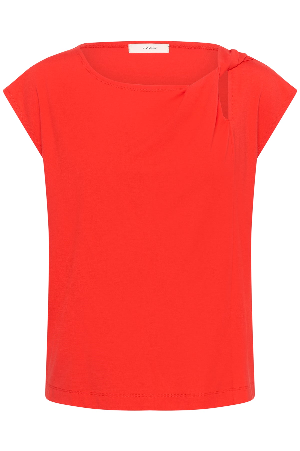 InWear Pennie Poppy Red Twist Neck Top, 30112574