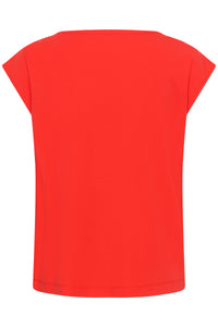 InWear Pennie Poppy Red Twist Neck Top, 30112574