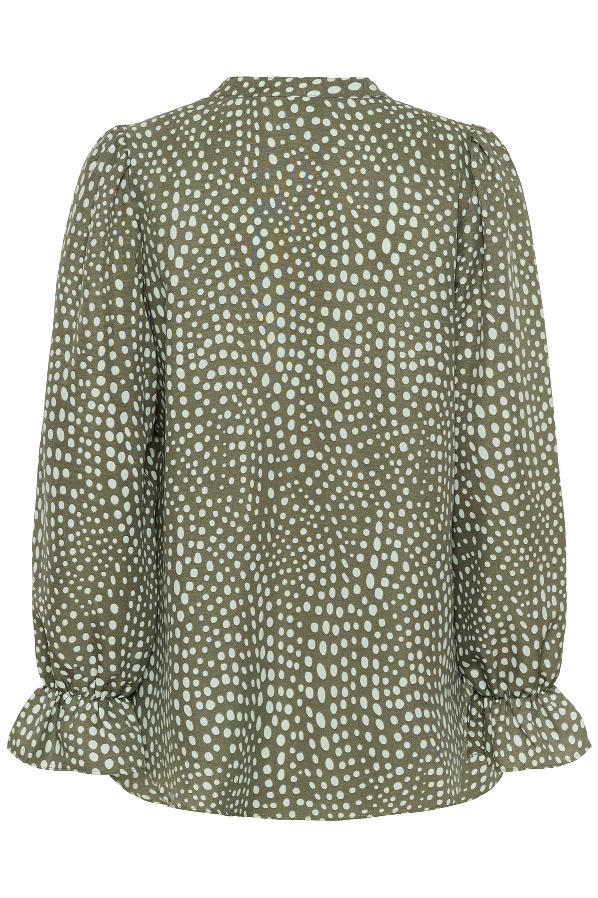 InWear LibertyIW Mulled Basil Polka Dot V-Neck Blouse, 30112584