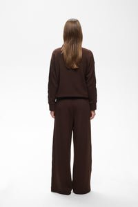 InWear Aggie Vincent Modal Chocolate Brown Wide Leg Joggers