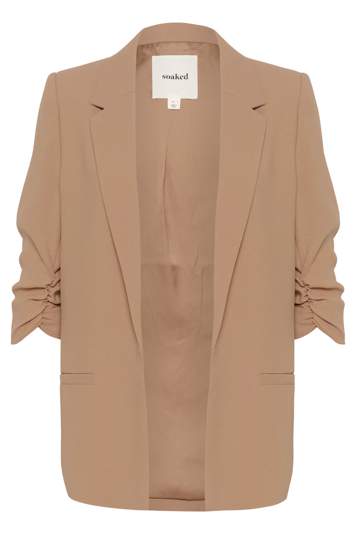 Soaked in Luxury Shirley Burro Camel Blazer, 30403608