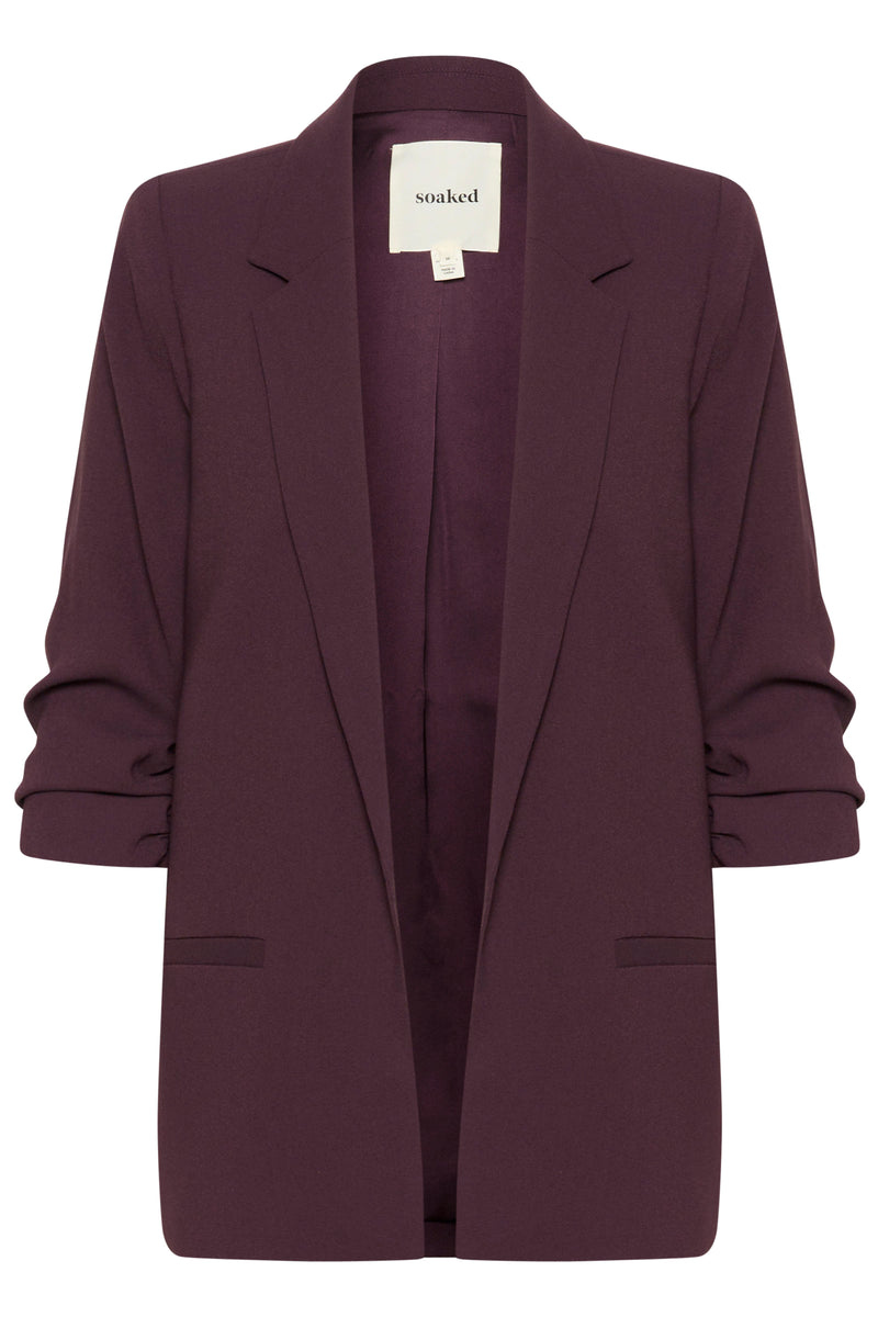 Soaked in Luxury Shirley Fudge Burgundy Blazer, 30403608