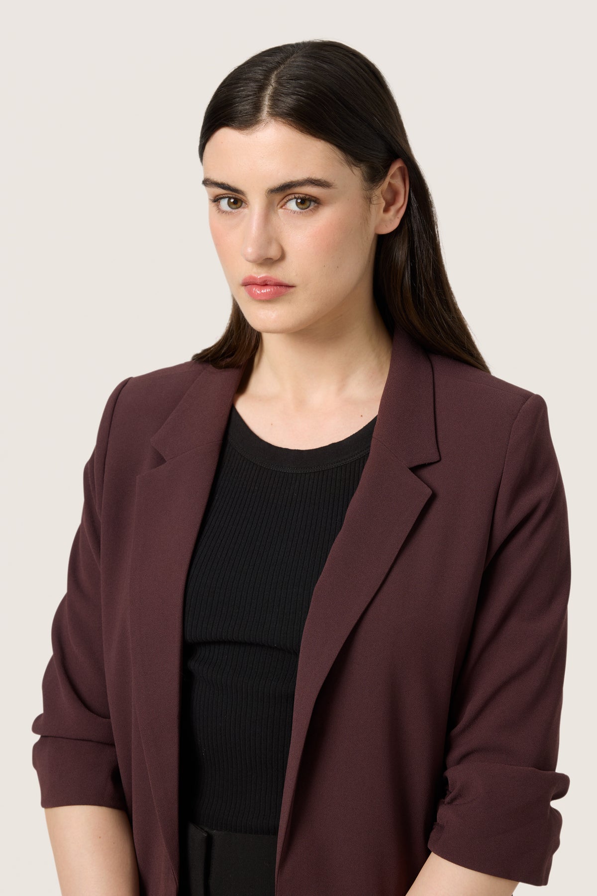 Soaked in Luxury Shirley Fudge Burgundy Blazer, 30403608