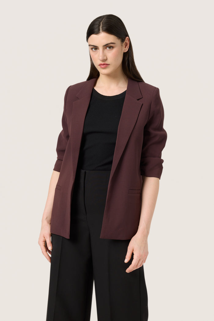 Soaked in Luxury Shirley Fudge Burgundy Blazer, 30403608