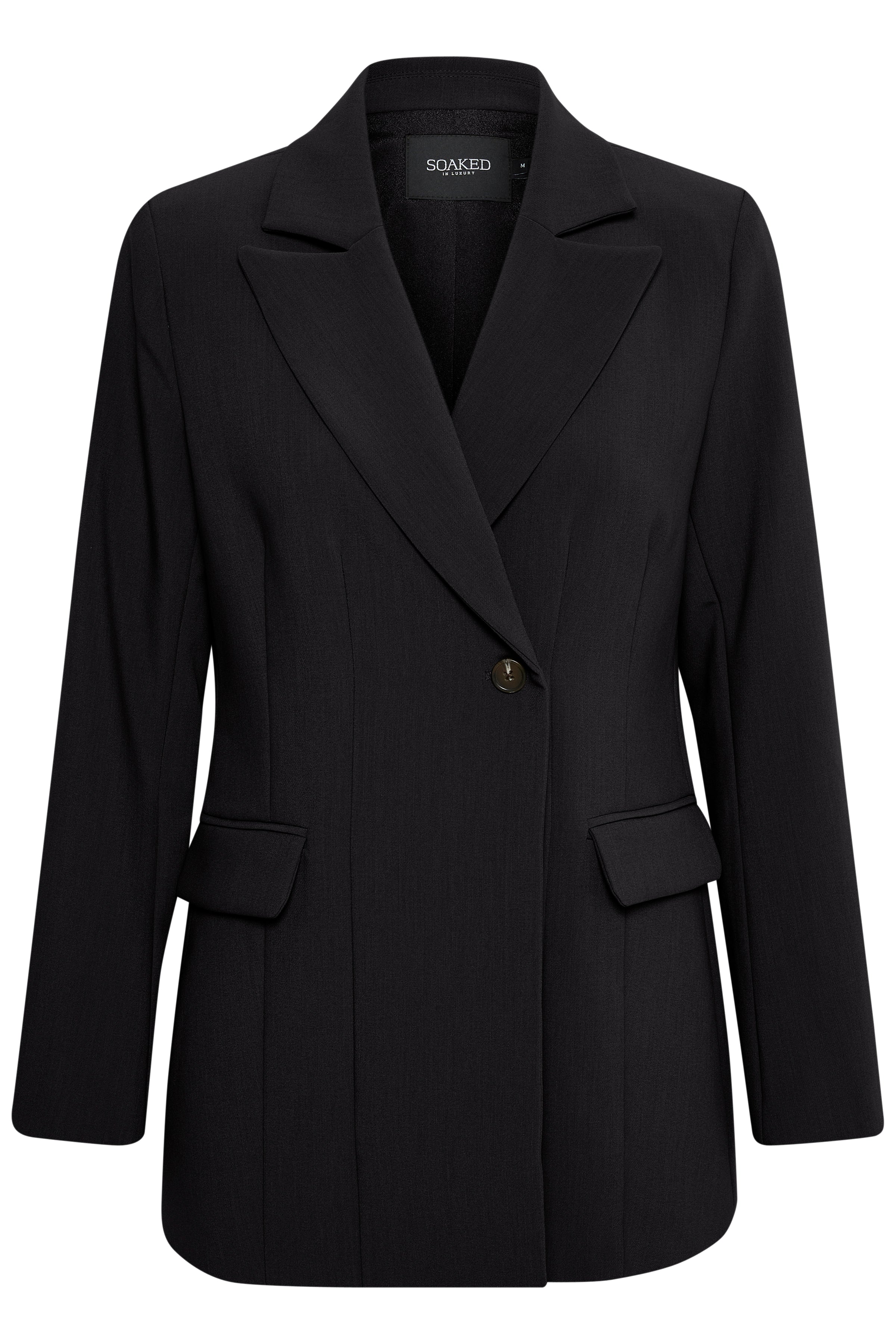 Ladies black longline blazer hotsell