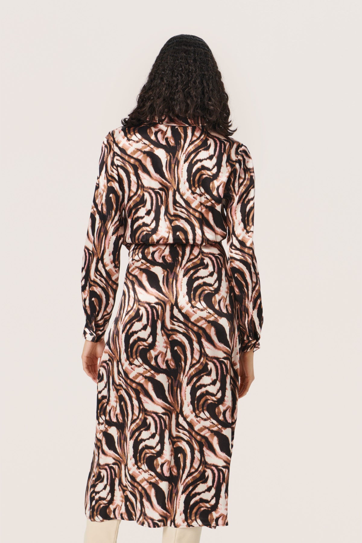 Soaked in Luxury Leighton Hot Fudge Swirl Midi Dress, 30406967