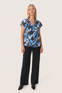 Soaked in Luxury Nicasia Marian Beaucoup Ditzy Flower Print Blouse, 30407208