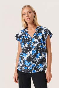 Soaked in Luxury Nicasia Marian Beaucoup Ditzy Flower Print Blouse, 30407208