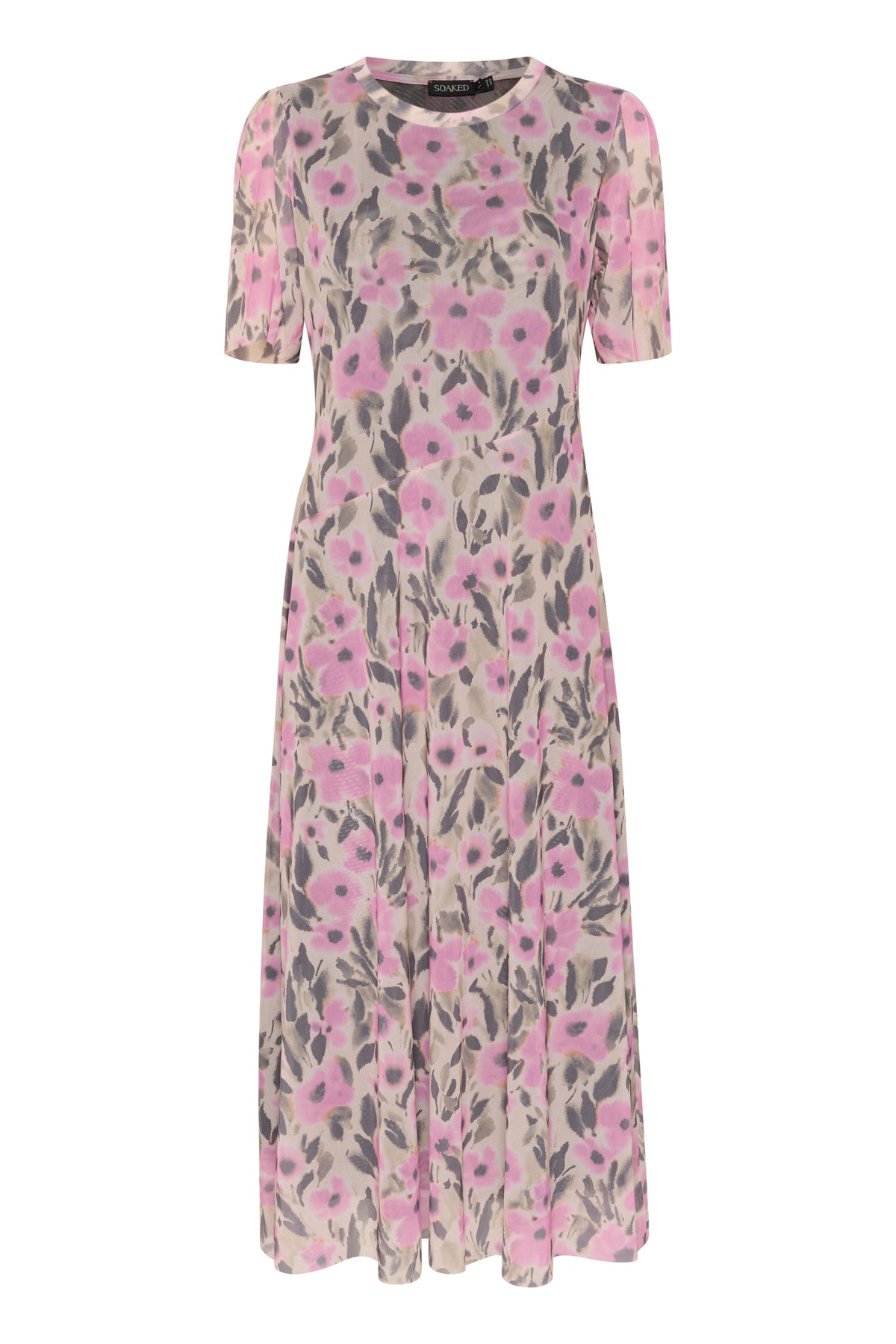 Soaked in Luxury SLAnaika Pastel Lavender Flower Print Mesh Dress, 30407300