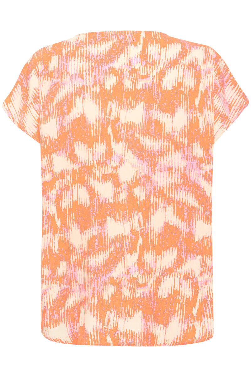 Soaked in Luxury Dusine Marija Tangerine Diffusion Abstract Printed Top, 30407340