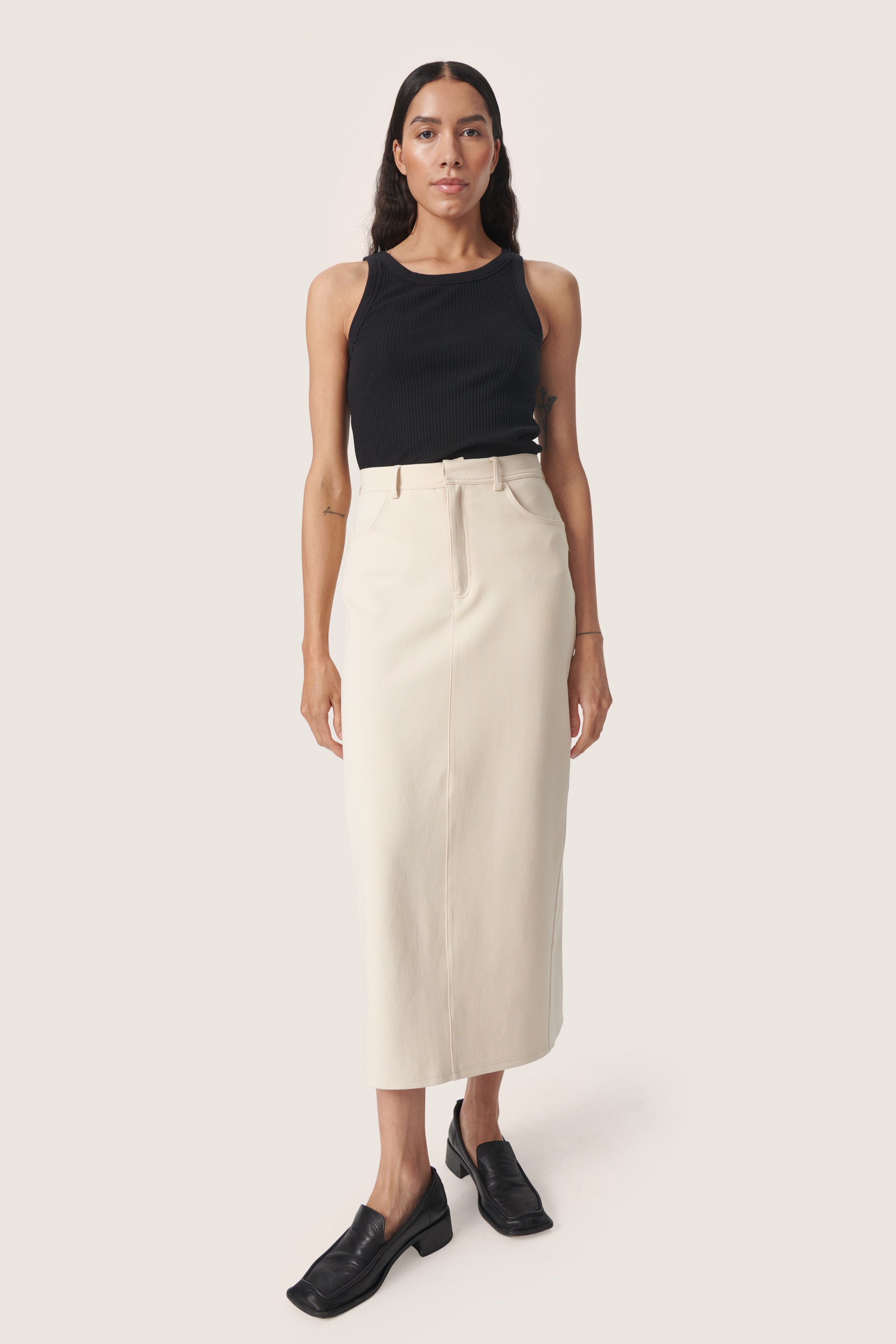 Soaked in Luxury Anastasia Sandshell Modal Ankle Length Skirt