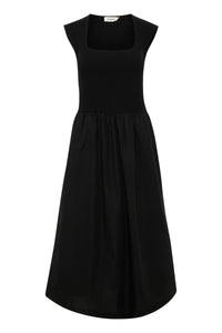 Soaked in Luxury SLSimone Phoebe Black Dress with Square Neckline, 30407490