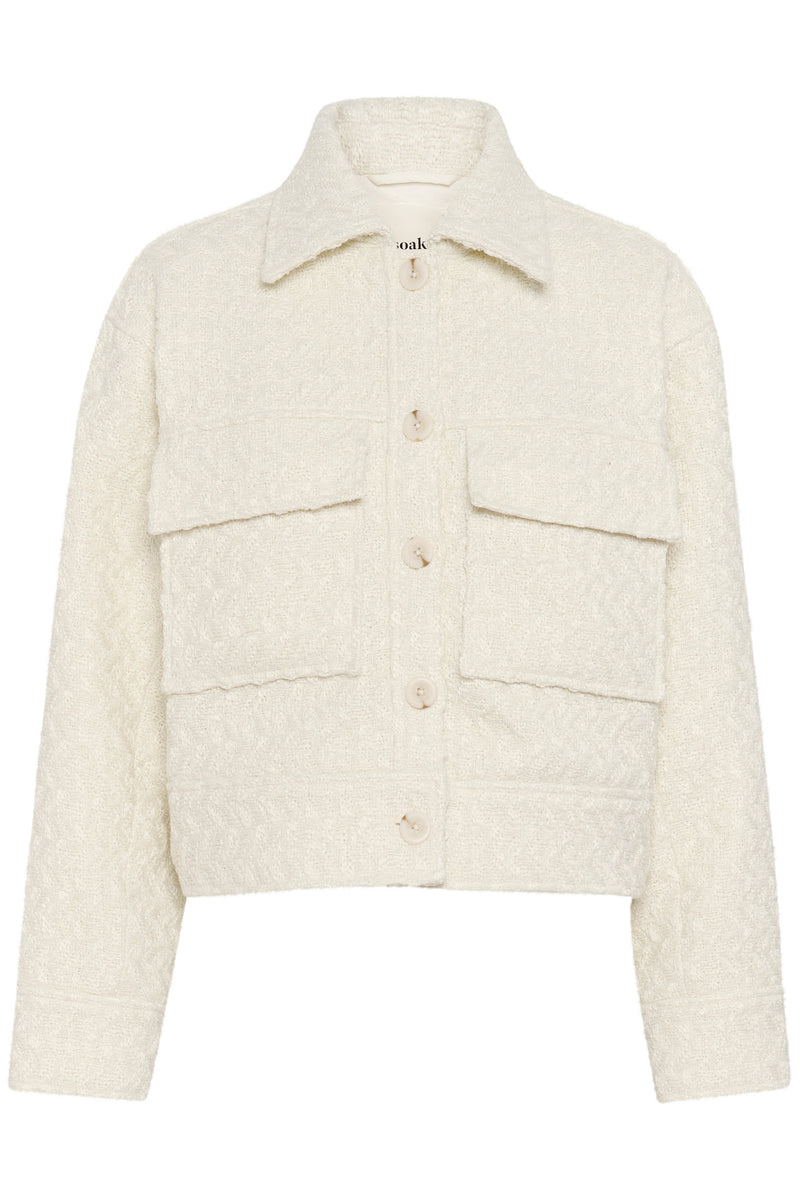 Soaked in Luxury Maree Ultimate Whisper White Boucle Short Jacket, 30407995