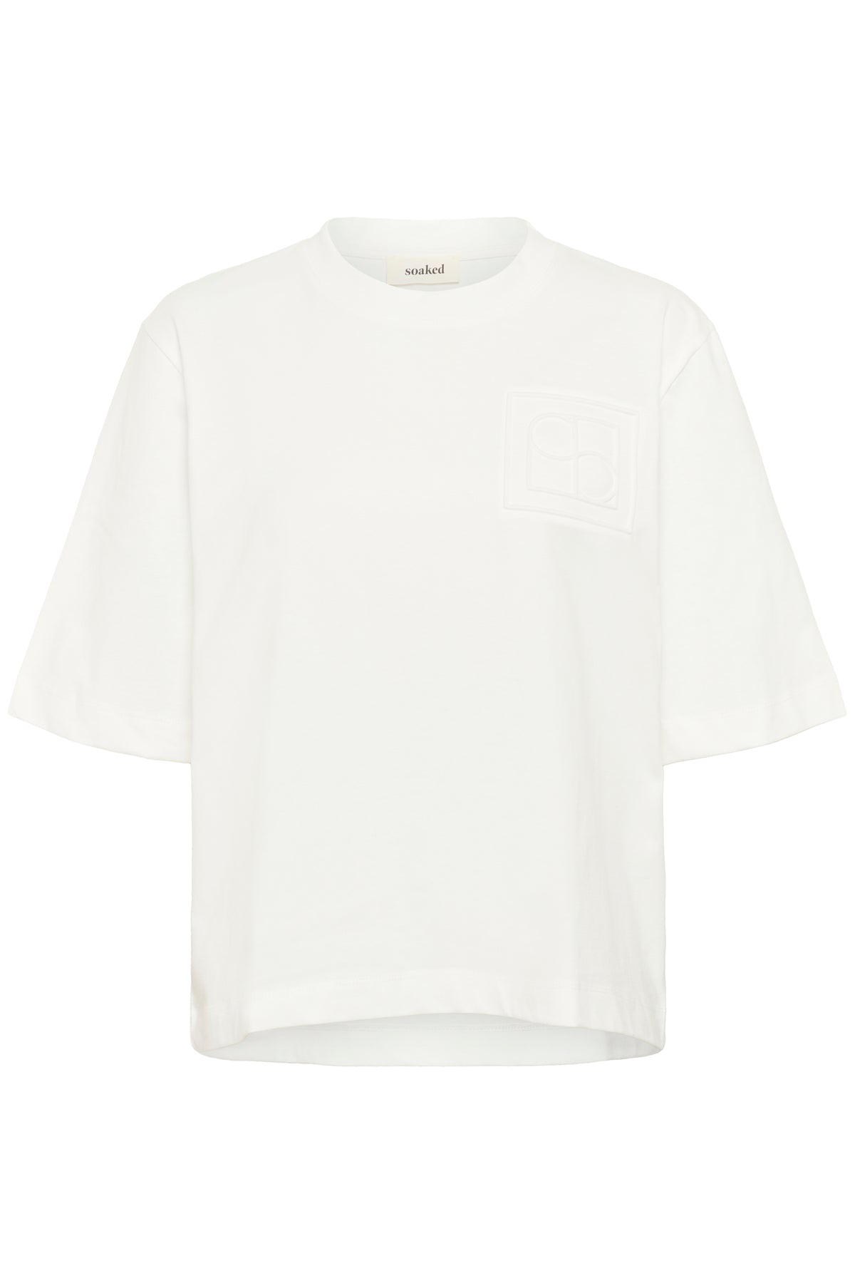 Soaked in Luxury SLJina Broken White Logo Oversized T-Shirt