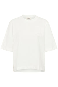 Soaked in Luxury SLJina Broken White Logo Oversized T-Shirt