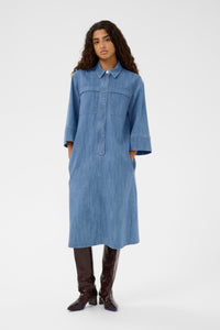 Soaked in Luxury SLNinnie Denim Dress with Zip Detailing, 30408961
