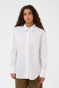 Soaked in Luxury SLNoelle Poplin Bright White Layering Shirt, 30409104