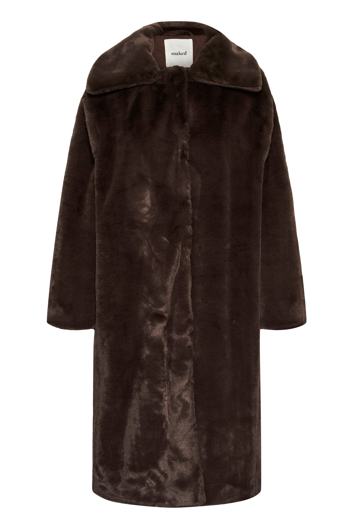 Soaked in Luxury SLEstacia Chocolate Brown Faux Fur Coat, 30409245