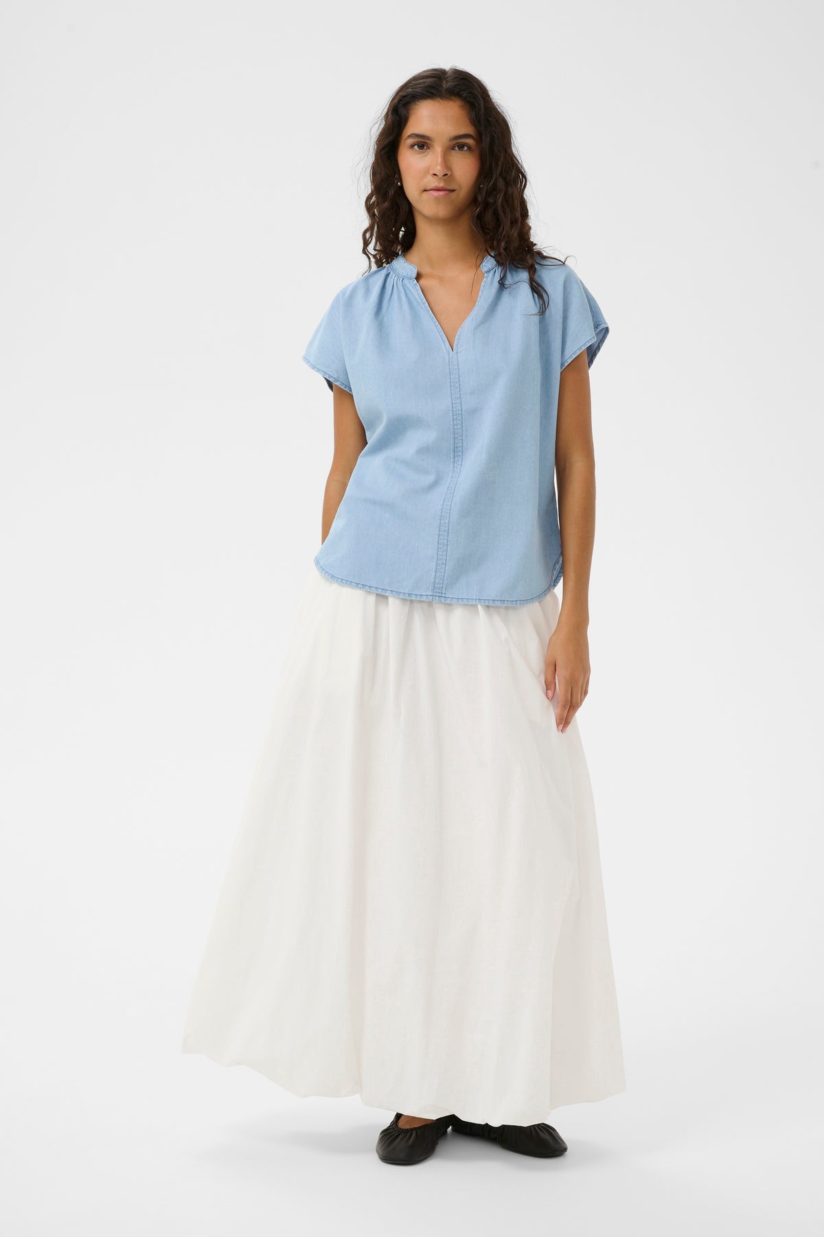 Soaked in Luxury SLAdelita Ioana Denim Blue Top