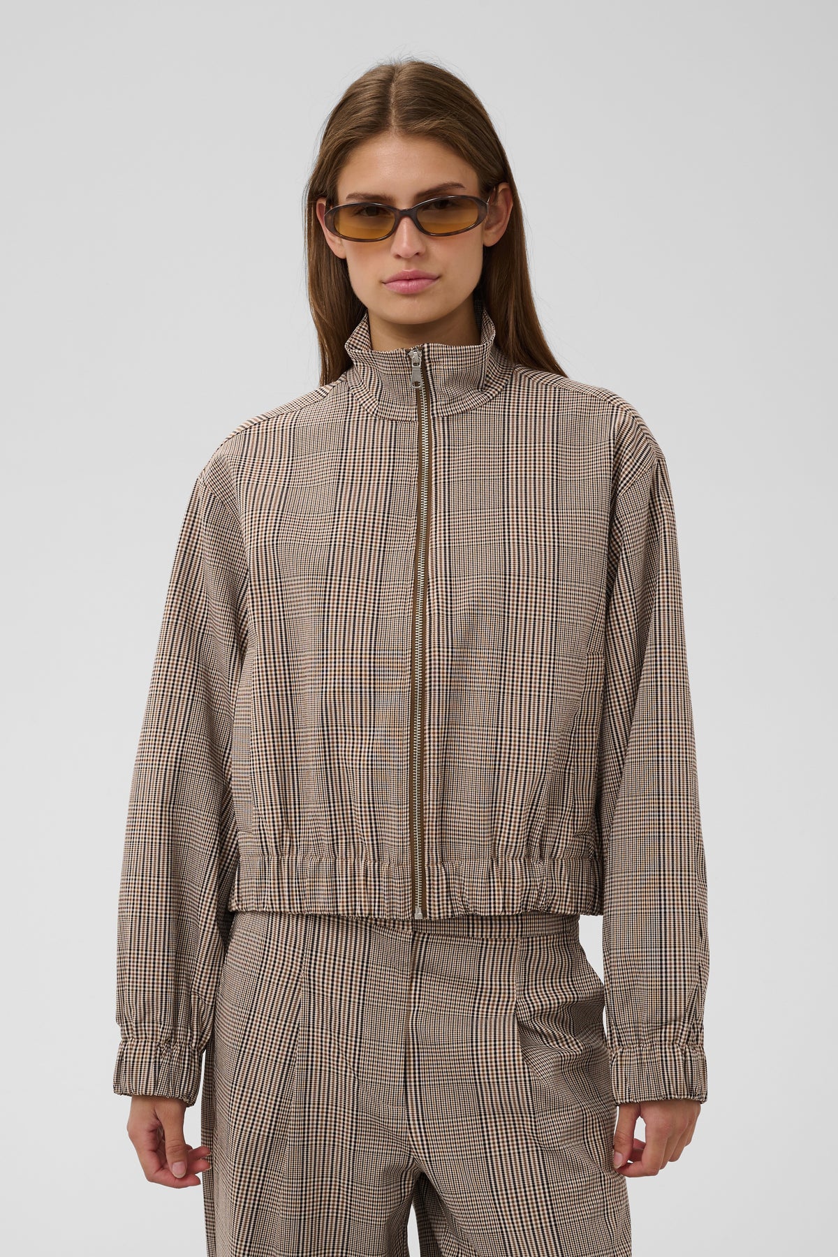 Soaked in Luxury SLKinabalu Check Bomber Jacket, 30409597