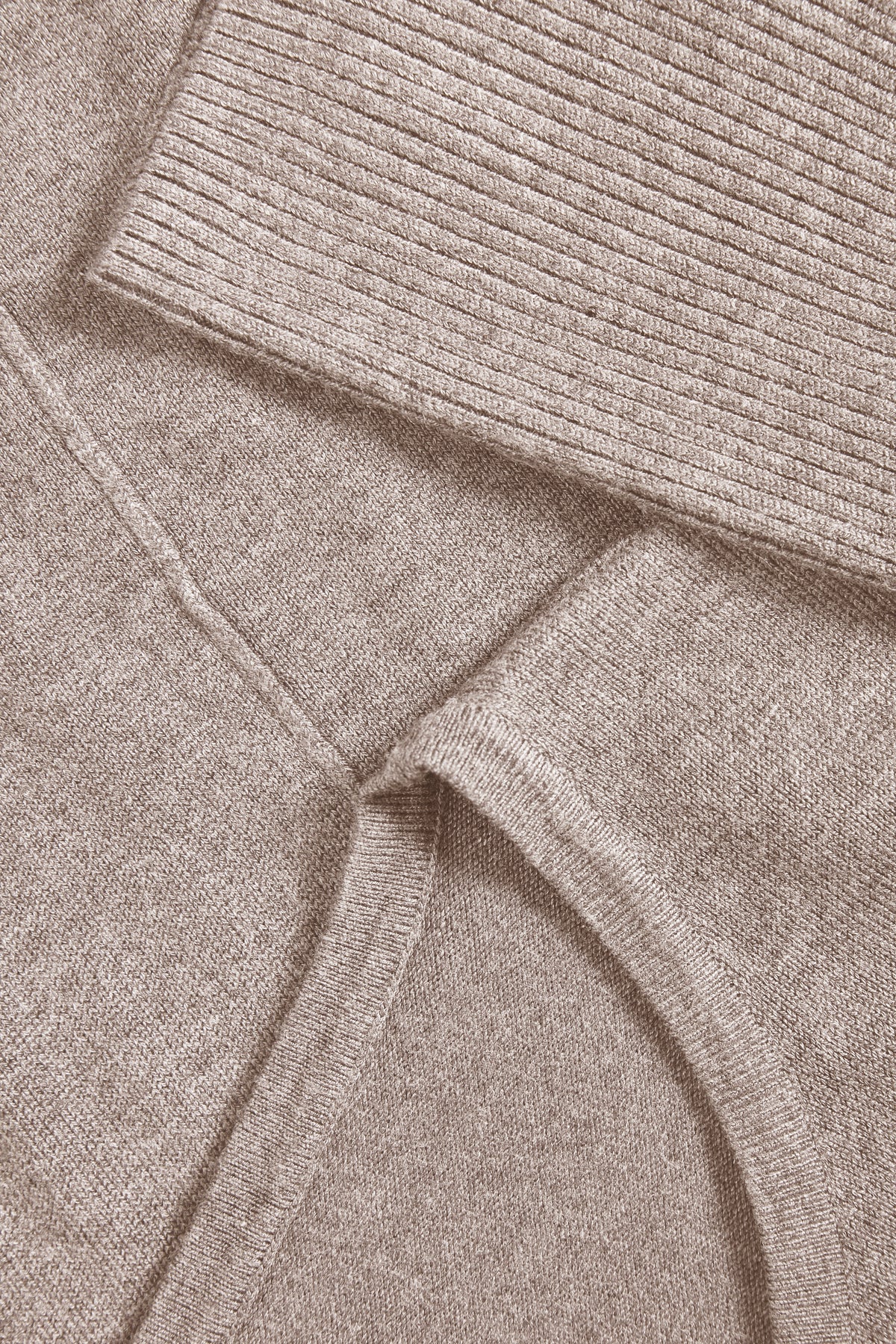 Saint Tropez Mila Beige Melange Round Neck Knit