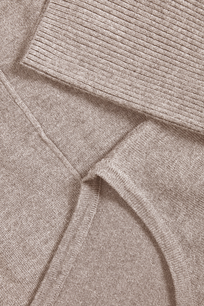 Saint Tropez Mila Beige Melange Round Neck Knit