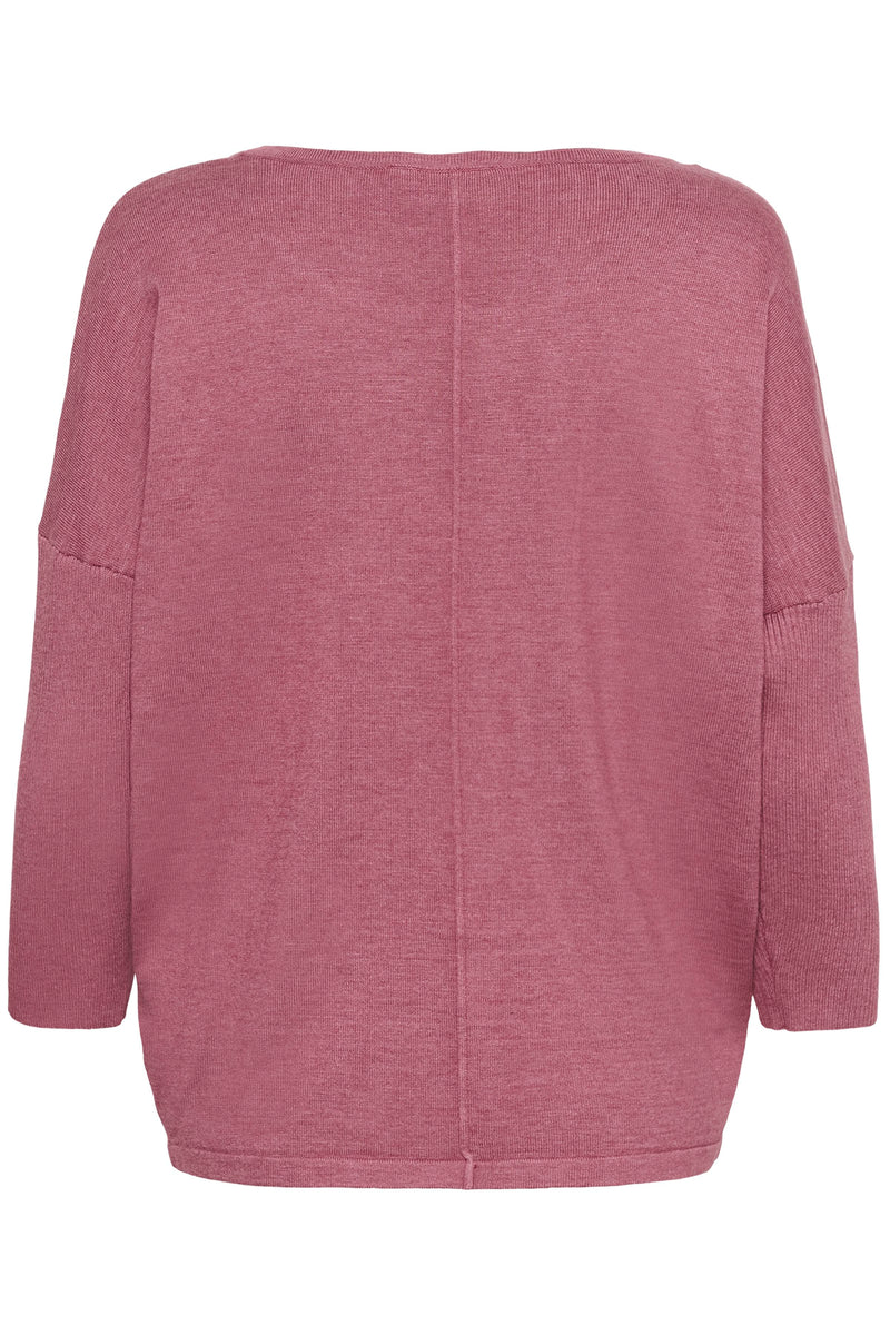 Saint Tropez Mila Dusky Pink Melange Round Neck Knit