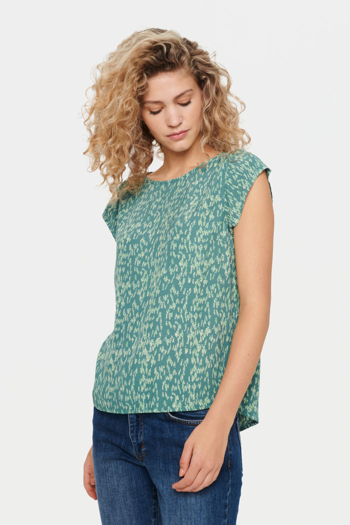 Saint Tropez Blanca Adele Sagebrush Green Abstract Print, 30510403