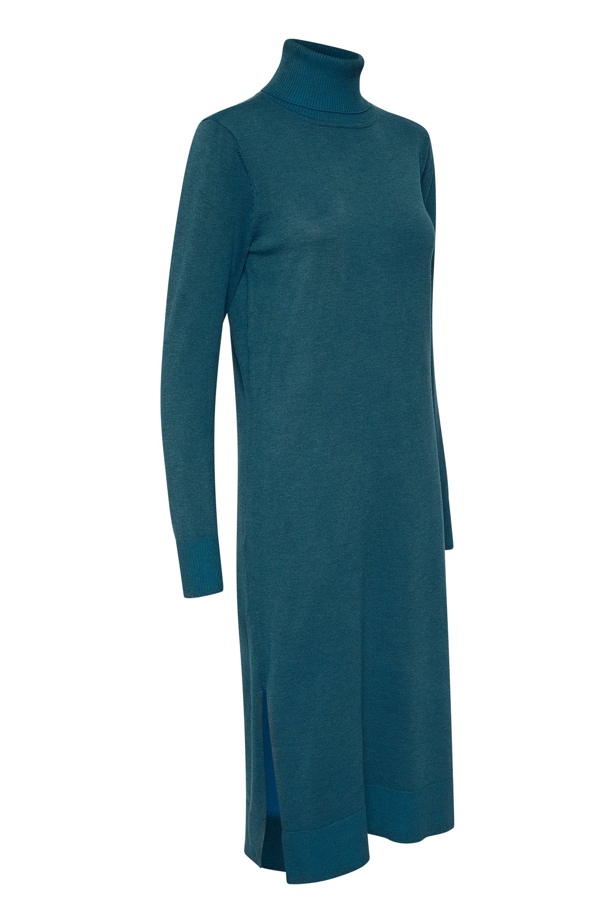 Saint Tropez Mila Reflecting Pond Teal Roll Neck Knitted Midi Dress, 30511420