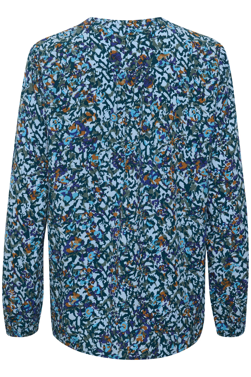 Saint Tropez Eda Cashmere Blue Atlantis Floral Print Blouse, 30511901
