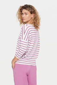 Saint Tropez Mika Mulberry Striped Pullover, 30512551
