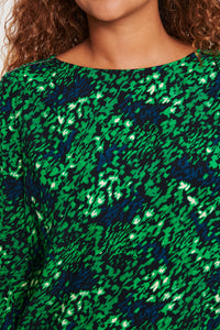 Saint Tropez Blanca Adele Verdant Green Abstract Printed Blouse, 30512963