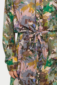 Saint Tropez Christiana Frosty Spruce Abstract Printed Midi Dress, 30512996