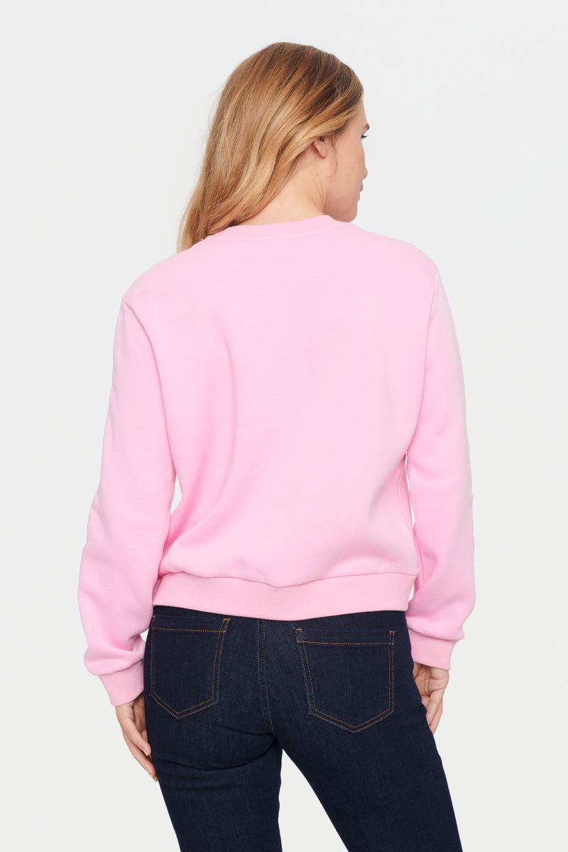 Saint Tropez Dajla Bonbon Pink 'BISOUS' Sweatshirt, 30513174
