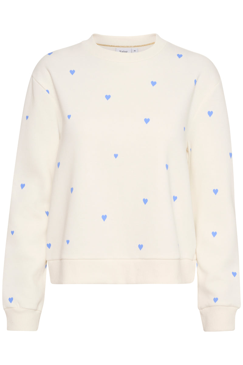Saint Tropez Dagna Ultramarine Blue Bonbon Heart Sweatshirt, 30513176